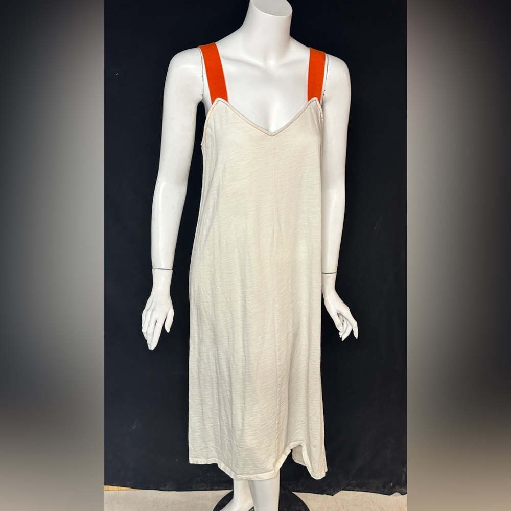 Lilla P Size Small Cream Dress with Orange Straps